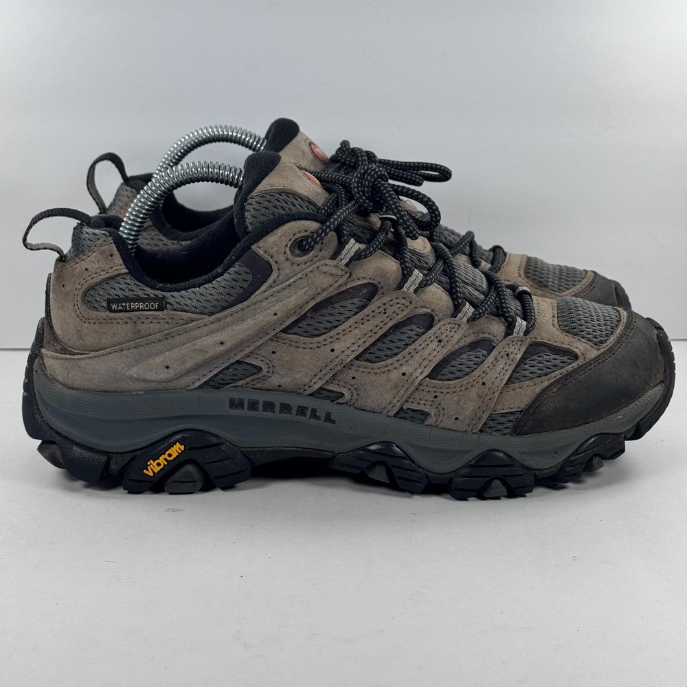 Merrell Moab 3 Waterproof Mens Hiking Shoes Brown Grey J035855 Size 8.5
